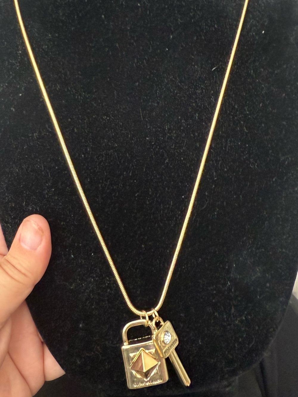 Steve Madden Gold Bottle Opener Logo Charm Necklace
